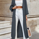 Cardigan casual holgado de unicolor de manga larga tipo murcielago, para otono/invierno