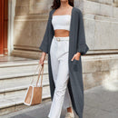 Cardigan casual holgado de unicolor de manga larga tipo murcielago, para otono/invierno