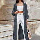 Cardigan casual holgado de unicolor de manga larga tipo murcielago, para otono/invierno