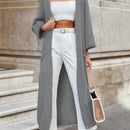 Cardigan casual holgado de unicolor de manga larga tipo murcielago, para otono/invierno
