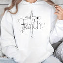 Sudadera con capucha mujer elain moda 1 pieza con fe en el senor jesucristo, premium 100% algodon 300g, sudadera de halloween pesada, con cordon y bolsillos