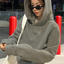 Dazy sudadera con capucha holgada de forro polar, nueva llegada de otono para mujeres