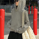 Dazy sudadera con capucha holgada de forro polar, nueva llegada de otono para mujeres
