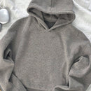 Dazy sudadera con capucha holgada de forro polar, nueva llegada de otono para mujeres