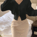 Dazy cardigan de botones de color liso para mujer, informal para uso diario, otono