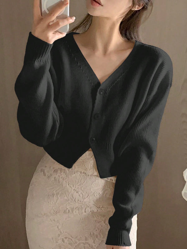 Dazy cardigan de botones de color liso para mujer, informal para uso diario, otono