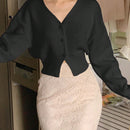 Dazy cardigan de botones de color liso para mujer, informal para uso diario, otono