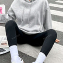 Sudadera con capucha forrada de felpa, gruesa, informal, suelta y de manga larga
