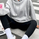 Sudadera con capucha forrada de felpa, gruesa, informal, suelta y de manga larga