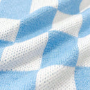 Cardigan de manga larga con estampado de cuadros, cardigan de punto de manga larga con bloqueo de color y estampado de cuadros para mujer