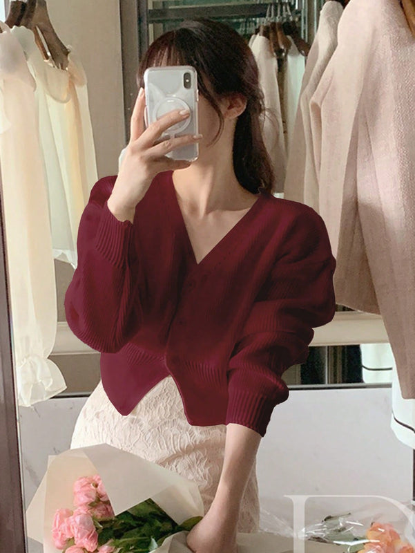 Dazy cardigan de botones de color liso para mujer, informal para uso diario, otono