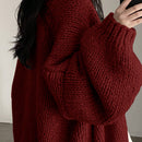 Dazy cardigan casual de manga larga de unicolor con diseno calado para mujer