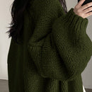 Dazy cardigan casual de uso diario de mujer, talla grande, de unicolor y con abertura frontal, para otono/invierno