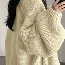 Dazy cardigan casual de uso diario de mujer, talla grande, de unicolor y con abertura frontal, para otono/invierno