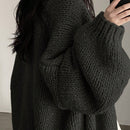 Dazy cardigan casual de manga larga de unicolor con diseno calado para mujer