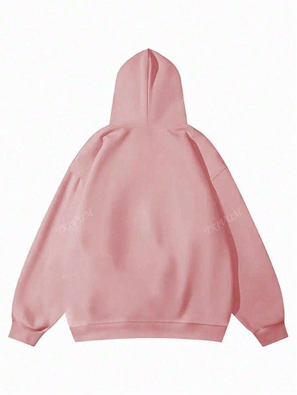 Sudadera rosa dulce con estampado de arbol de navidad, apta para usar en otono e invierno