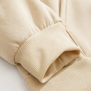 Ezwear sudadera con capucha de manga larga minimalista con estampado de letras para mujer, uso casual diario, parte superior navidena