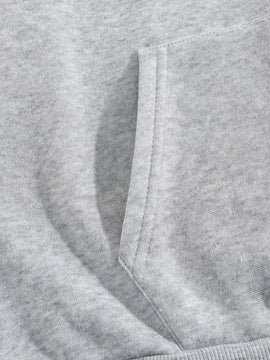 Ezwear sudadera holgada con estampado de lema casual de uso diario para damas, para otono/invierno