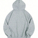 Sudadera con capucha de manga larga casual gris con estampado de vaca, adecuada para ropa de mujer de otono e invierno