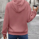Lune sudadera con capucha casual y holgada para mujer con grafico de letra 3d