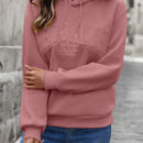 Lune sudadera con capucha casual y holgada para mujer con grafico de letra 3d