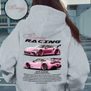 Camiseta informal con estampado, sudadera suelta con capucha, regalo para entusiastas de los autos, camiseta a juego con tematica de autos