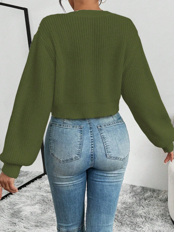 Essnce cardigan informal de mujer con botones delanteros y estampado de flores, apropiado para el uso diario en otono/invierno