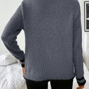 Frenchy blusa informal de mangas largas con botones delanteros y ribete de contraste para mujeres