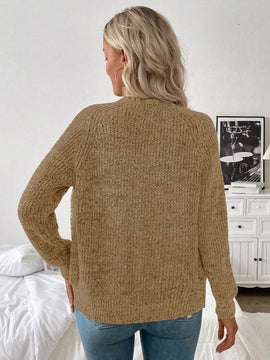 Frenchy chaqueta de punto grueso informal para mujer, otono/invierno