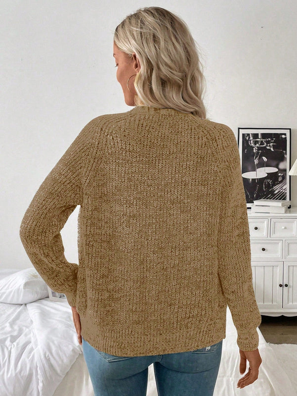 Frenchy chaqueta de punto grueso informal para mujer, otono/invierno