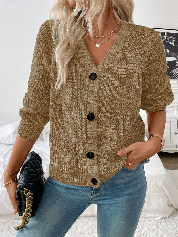 Frenchy chaqueta de punto grueso informal para mujer, otono/invierno
