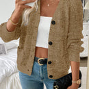 Frenchy chaqueta de punto grueso informal para mujer, otono/invierno