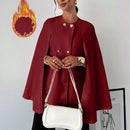 Prive capa/poncho sobrecapa de unicolor elegante y minimalista de color albaricoque para mujer