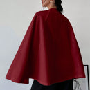 Prive cardigan tipo poncho de color albaricoque solido y elegante, abrigo minimalista para mujer