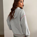 Coolane sudadera con capucha estilo deportivo de mujer con graficos impresos con numeros para otono