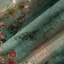 Lune sudadera con capucha de estampado floral vintage todo sobre en estilo minimalista casual, adecuada para otono/invierno