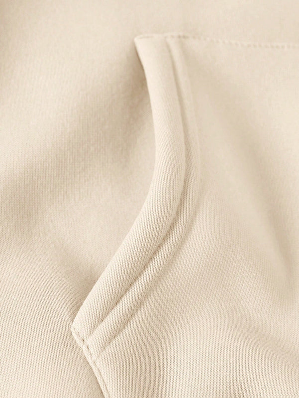 Ezwear 1 pieza sudadera con capucha de manga larga con estampado de letras y bolsillos para mujeres