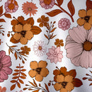 Lune sudadera con capucha de estampado floral vintage todo sobre en estilo minimalista casual, adecuada para otono/invierno
