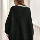 Frenchy blusa minimalista de manga larga con bolsillo y detalle de color contrastante en los bordes con lazo frontal para mujer