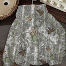 Ezwear sudadera holgada con capucha de felpa gruesa con estampado minimalista casual de leopardo y estrella en blanco para mujeres