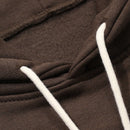 Dazy-less sudadera holgada con capucha y cordon, de unicolor, de manga larga y hombros caidos para mujer, para otono/invierno