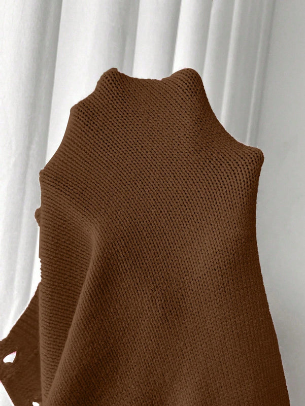 Moosta chaqueta de punto de estilo casual y versatil de color liso para otono/invierno