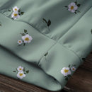 Lune sudadera con capucha de estampado floral vintage todo sobre en estilo minimalista casual, adecuada para otono/invierno