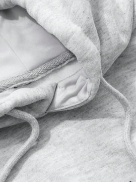 Dazy sudadera con capucha minimalista con estampado de letras para mujer, uso casual diario