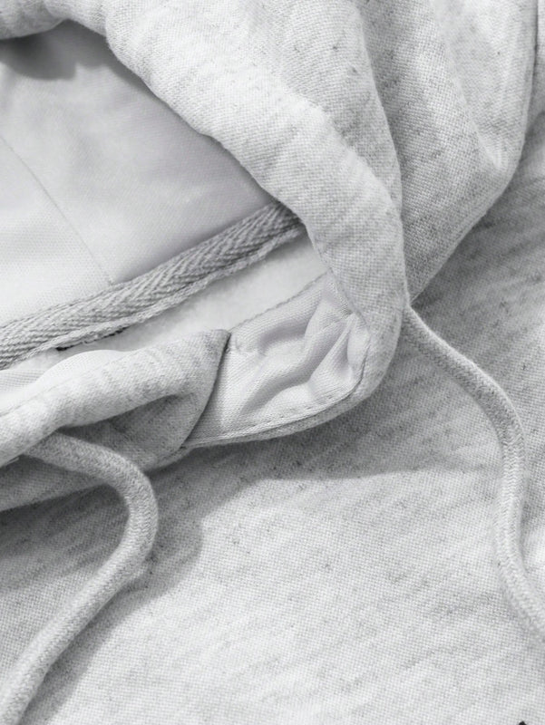 Dazy sudadera con capucha minimalista con estampado de letras para mujer, uso casual diario