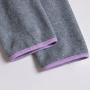 Ezwear sudadera con capucha casual simple para mujer con bolsillo, manga larga, botones delanteros y parche de color liso