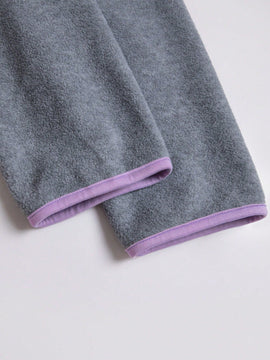 Ezwear sudadera con capucha casual simple para mujer con bolsillo, manga larga, botones delanteros y parche de color liso