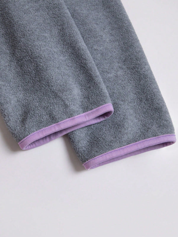 Ezwear sudadera con capucha casual simple para mujer con bolsillo, manga larga, botones delanteros y parche de color liso