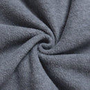 Ezwear sudadera con capucha casual simple para mujer con bolsillo, manga larga, botones delanteros y parche de color liso