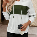 Lune sudadera con capucha de manga larga y hombros caidos para mujer, estampado floral minimalista y holgado, otono
